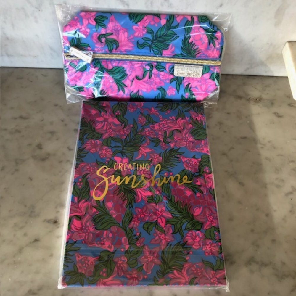 LILLY PULITZER Sketchbook & Pencil Case Cerise Pink Safari Sunset